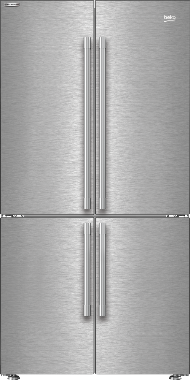 Beko 7293749588 36" French Four-Door Stainless Steel Refrigerator with auto Ice Maker - BFFD3626SS