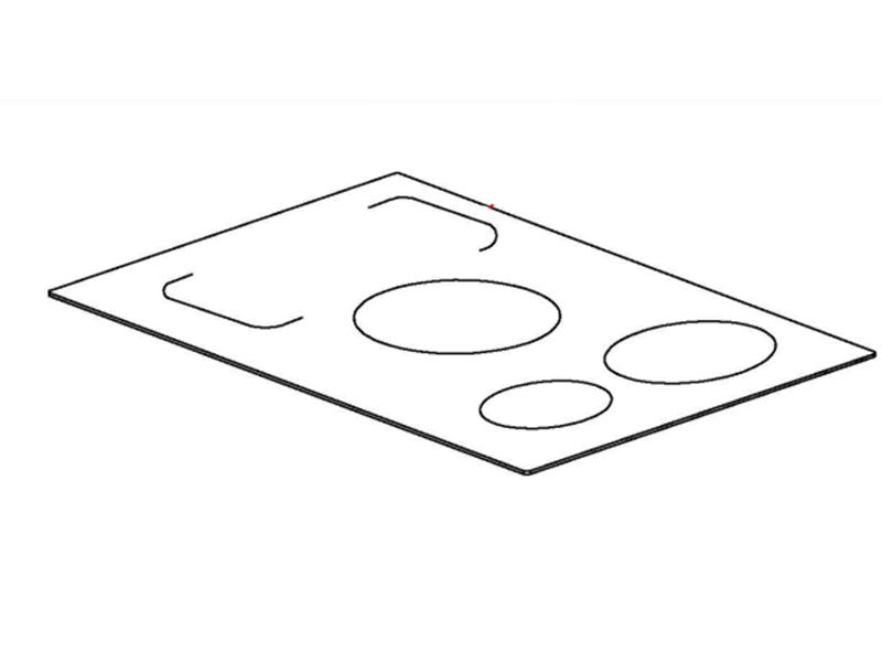 Beko 190263660 Range Glass Burner Plate