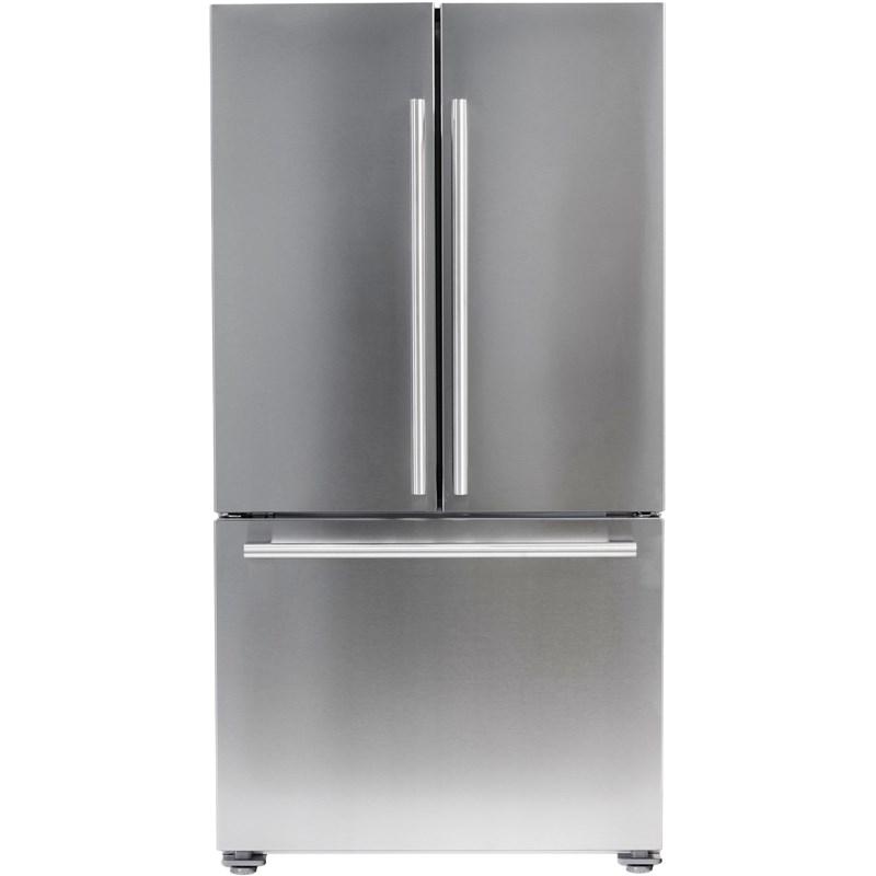 Beko 7293747592 36-Inch Counter-Depth French Door Refrigerator - Stainless Steel with Spacious Storage & Modern Design BRFD2230XSS