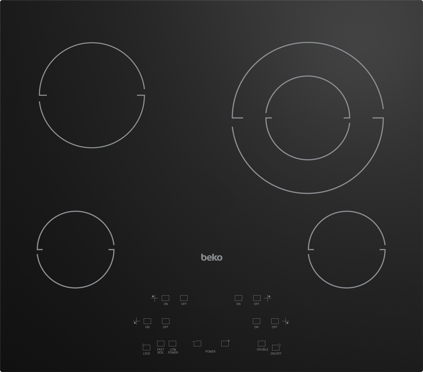 Beko 7735687904 24" Built-In Electric Cooktop with 4 Burners and Touch Control - ECTM24102