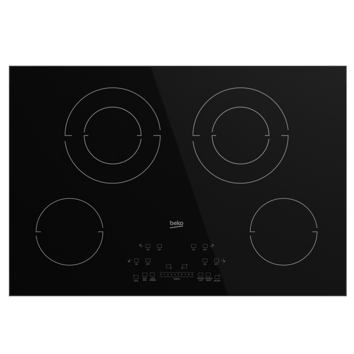 Beko 7735687908 30" Built-In Electric Cooktop with 4 Burners and Touch Control - ECTM30102