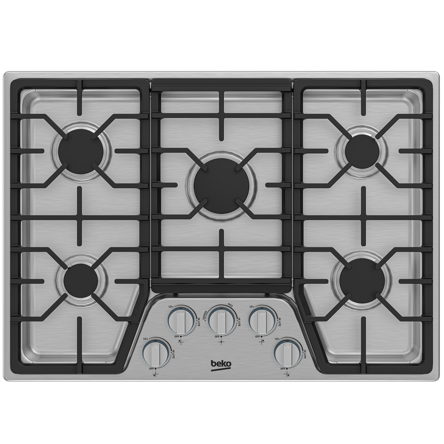 Beko 7751688336 30" Built-In Gas Cooktop with 5 Burners - BCTG30500SS