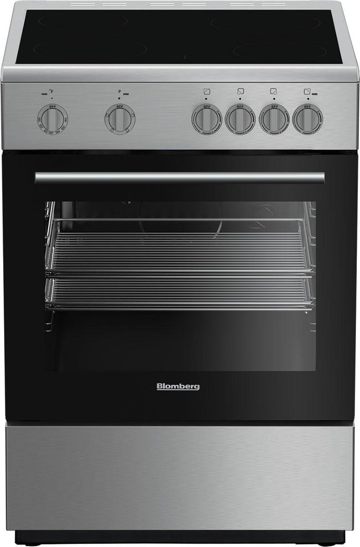 Beko 7732187985 24 inch freestanding electric range with easy clean enamel, interior lighting, 3 pane glass door and 2.51 cu. Ft. capacity - Berc24202Ss