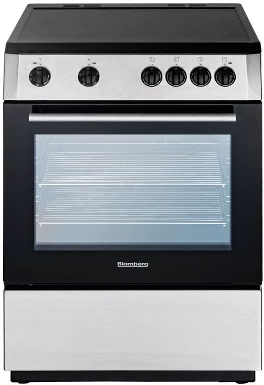 Beko 7732187901 24 Inch Freestanding Electric Range with 2.4 cu. ft. Oven Capacity, 4 Element Ceramic Cooktop - Beru24200Ss