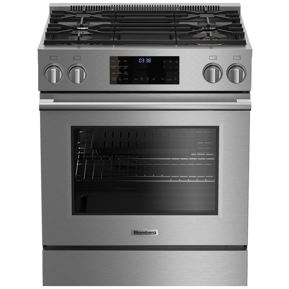 Beko 7732187981 30 inch Gas Range Exterior Width, Self Clean, Convection, 4 Burners, 5.7 cu. ft. Capacity, Storage Drawer - Bgr30420Css