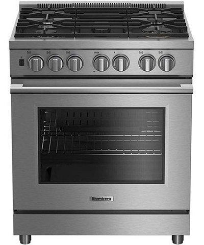 Beko 7732187980 30" wide and features a 5.7 cu. Ft. oven capacity, self-cleaning convection oven and 5 burners - Bgrp34520Css