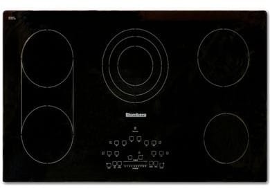 Beko 8978943800 36 Inch Electric Cooktop with 5 Radiant Elements, Ceramic Glass Surface, Bridge Element, Triple Circuit Element - Cte36500