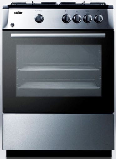 Beko 7737487903 24 Inch Freestanding Gas Range with 2.5 cu. ft. Capacity, 4 Sealed Sabaf Burners, Continuous Grates - Pro24G