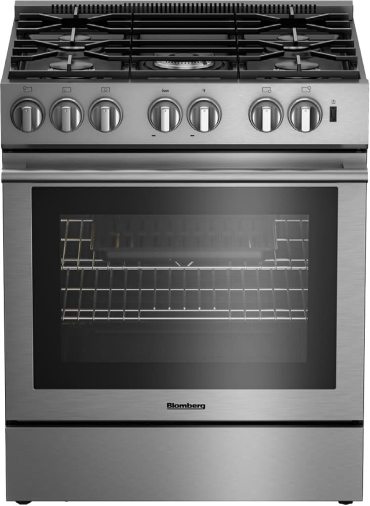 Beko 7732187942 30 Inch Slide-In Gas Range with 5 Sealed Burners, 5.9 cu.ft. Capacity, Convection Oven - Bgr30522Ss