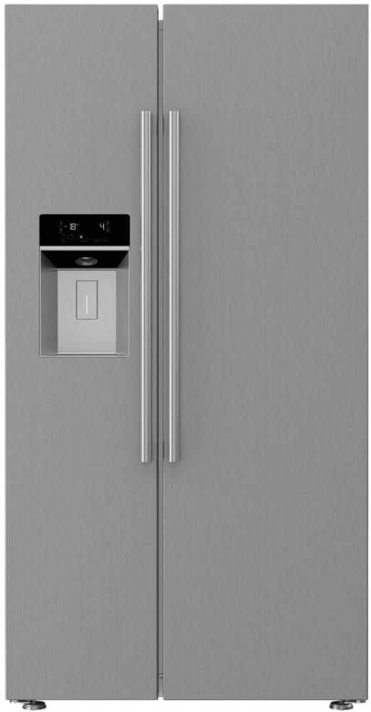 Beko 7287545582 36 Inch Side-by-Side Counter Depth Refrigerator with HygAIR Filter, Antibacterial Interior, Water and Ice Dispenser - BSBS2230SS