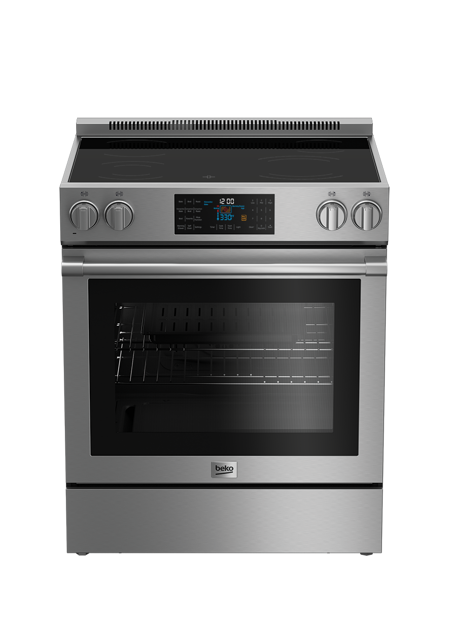 Beko 7732187909 30" Stainless Steel Slide-In Electric Range - SLER30420SS