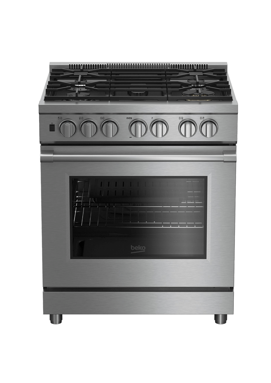 Beko 7732187920 30" Stainless Steel Pro-Style Gas Range - PRGR34550SS