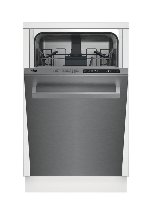 Beko 7635169535 Slim Tub - 18 Inch Top Control Dishwasher - DDS25841X