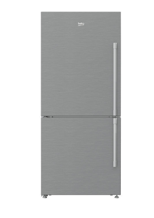 Beko 7289749581 30" Freezer Bottom Stainless Steel Refrigerator (Left Hinge) - BFBF3018SSL
