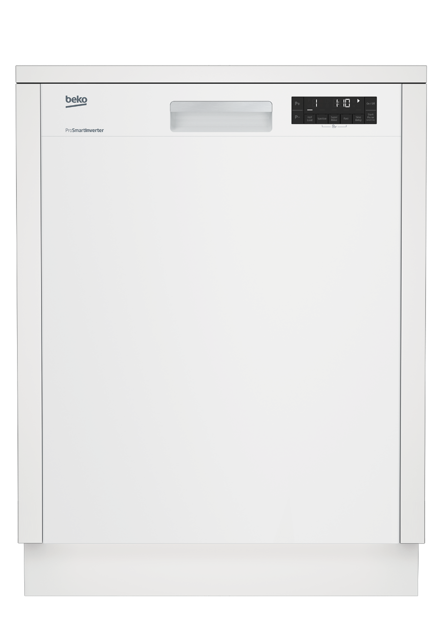 Beko 7664369580 24 Inch Front Control Dishwasher (White) - DUT25401W