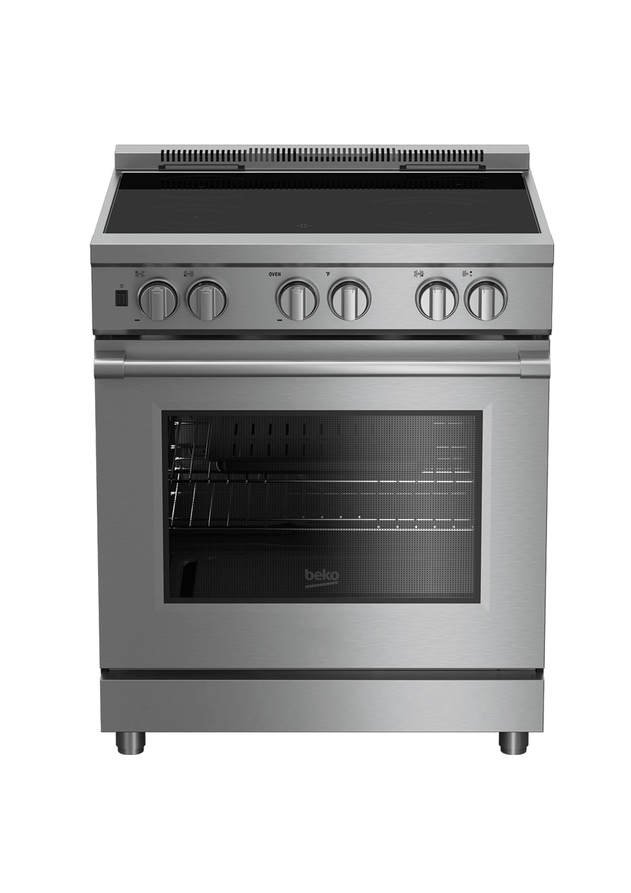 Beko 7732187915 30" Stainless Steel Pro-Style Induction Range - PRIR34450SS