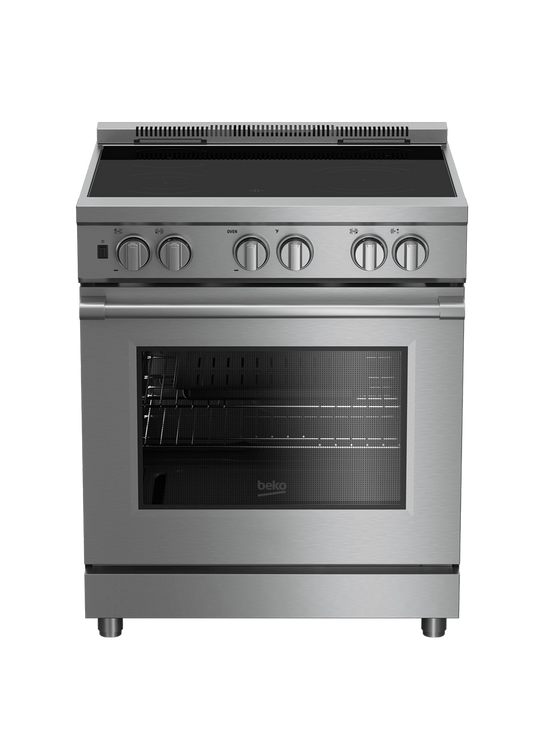 Beko 7732187915 30" Stainless Steel Pro-Style Induction Range - PRIR34450SS