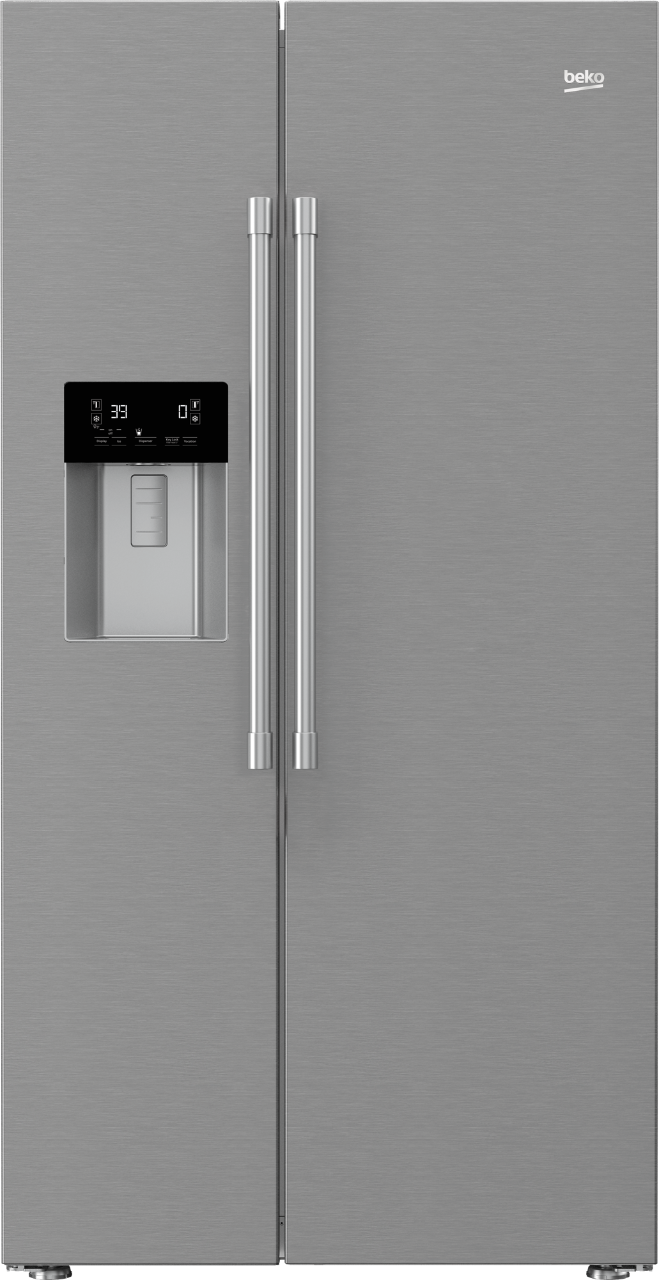 Beko BFSB3622SS 36" Side by Side Stainless Steel Refrigerator with Auto Ice and Water Through the Door - BFSB3622SS