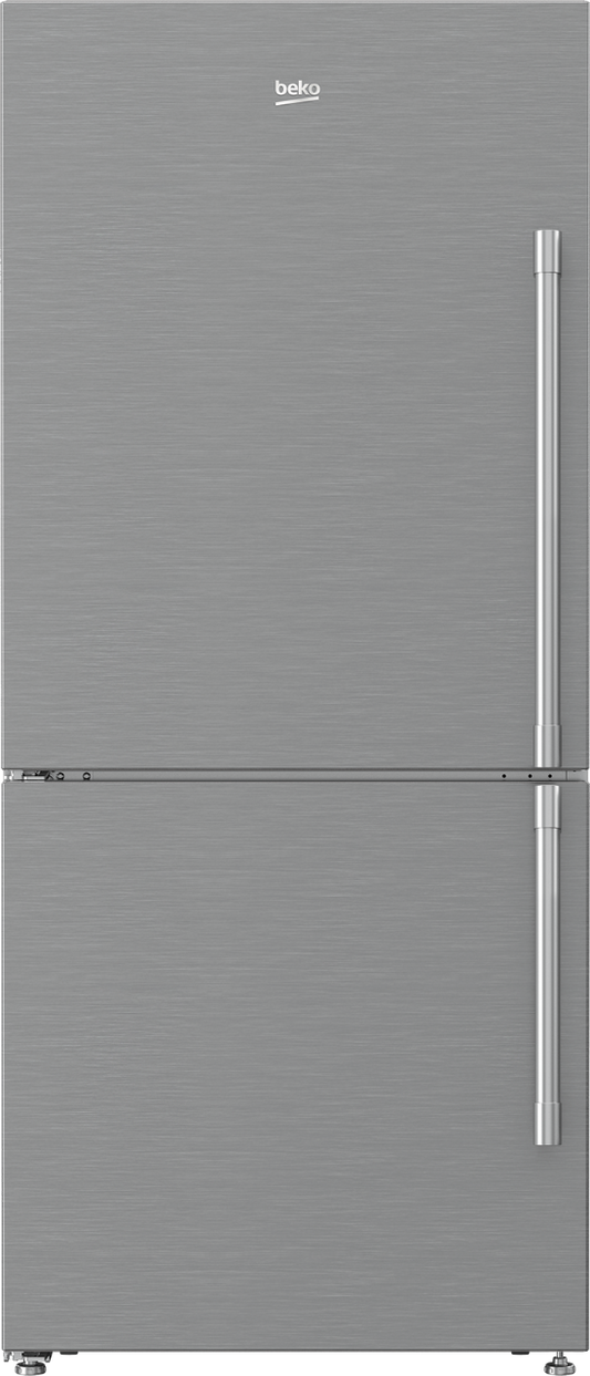 Beko 7289749596 30" Freezer Bottom Stainless Steel Refrigerator with Auto Ice Maker (Left Hinge) - BFBF3018SSIML