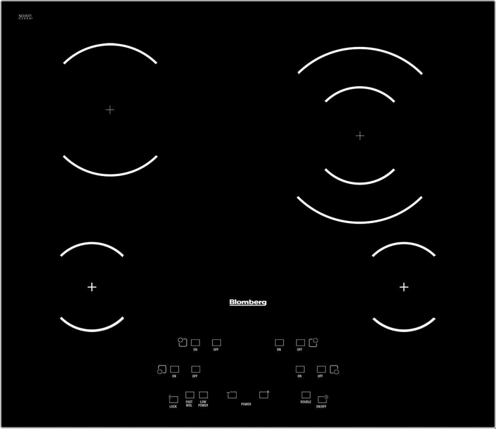 Beko 7735687905 24 Inch Smooth top Electric Cooktop with 4 Vitroceramic Zones, 6 Cooking Levels Per Zone - Cte24410