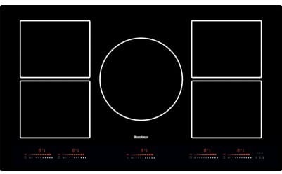 Beko 8800183800 36 Inch Induction Cooktop with Touch Control, Five Induction Cooking Zones, Power shared electronic slide touch control - Cti36510