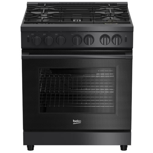 Beko 7732187941 30 Inch Freestanding Professional Gas Range with 5 Sealed Burners - PRGR34550CF