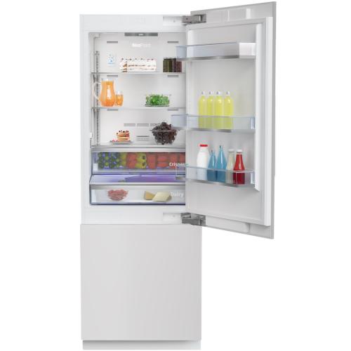 Beko 7294644513 24-Inch Built-In Bottom Freezer Refrigerator with White Exterior - BBBF3019WE